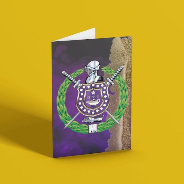 Omega Psi Phi Greeting Cards (2 pk.)