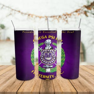 Omega Psi Phi Purple Tumbler
