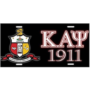 Kappa Alpha Psi Aluminum 1911 Car tag
