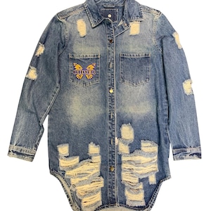 Jaqueta jeans desgastada Rhoers - Future SGRHO