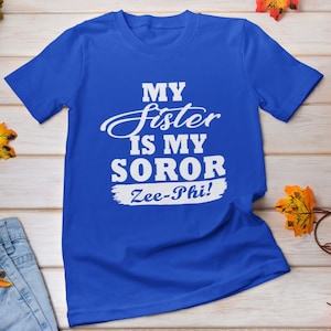 Zeta Phi Beta Blue cotton Family T-Shirt