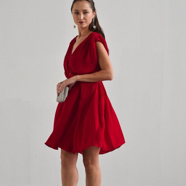 Final sale - Daisy Mini Red Dress