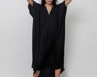black silk kaftan