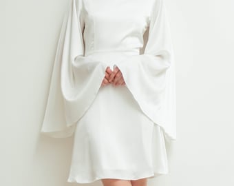 Ready to ship - Agata Cream White Mini Dress