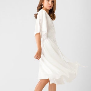 Sophia Midi Satin Wrap Dress image 7