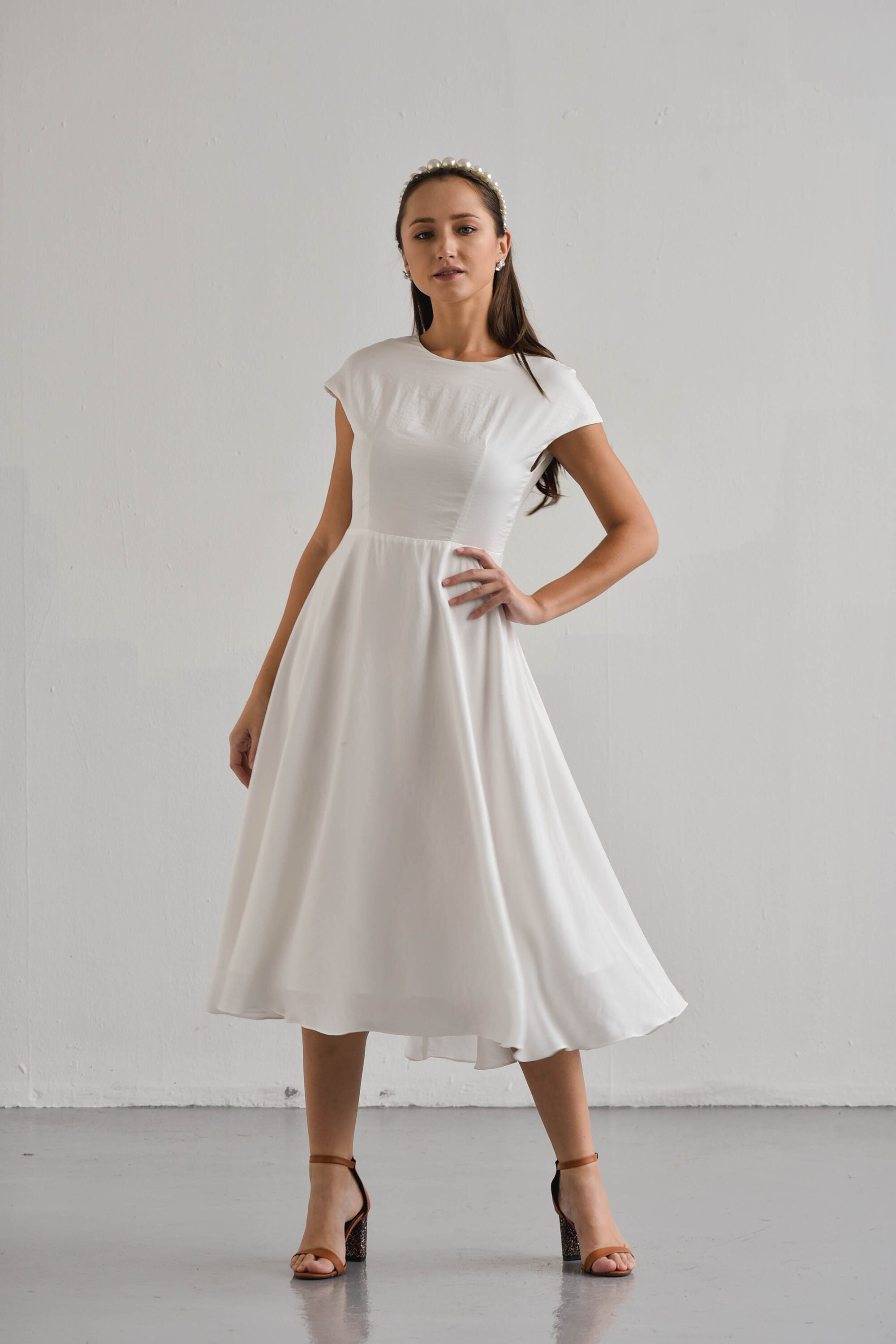 katies woven ruffle dress