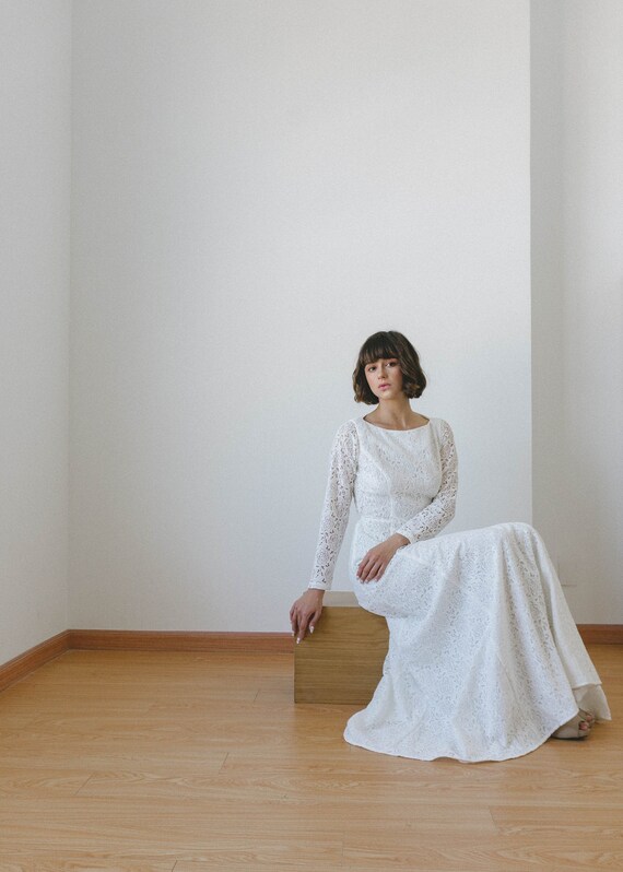 Lace Wedding Dress/bohemian Lace Dress 