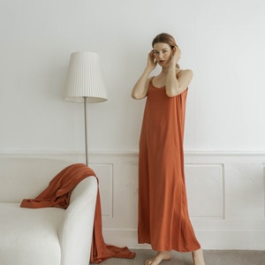 Jolene Floor Length Loungewear / Robe and Night gown / Bridal Satin Sleepwear Set image 6