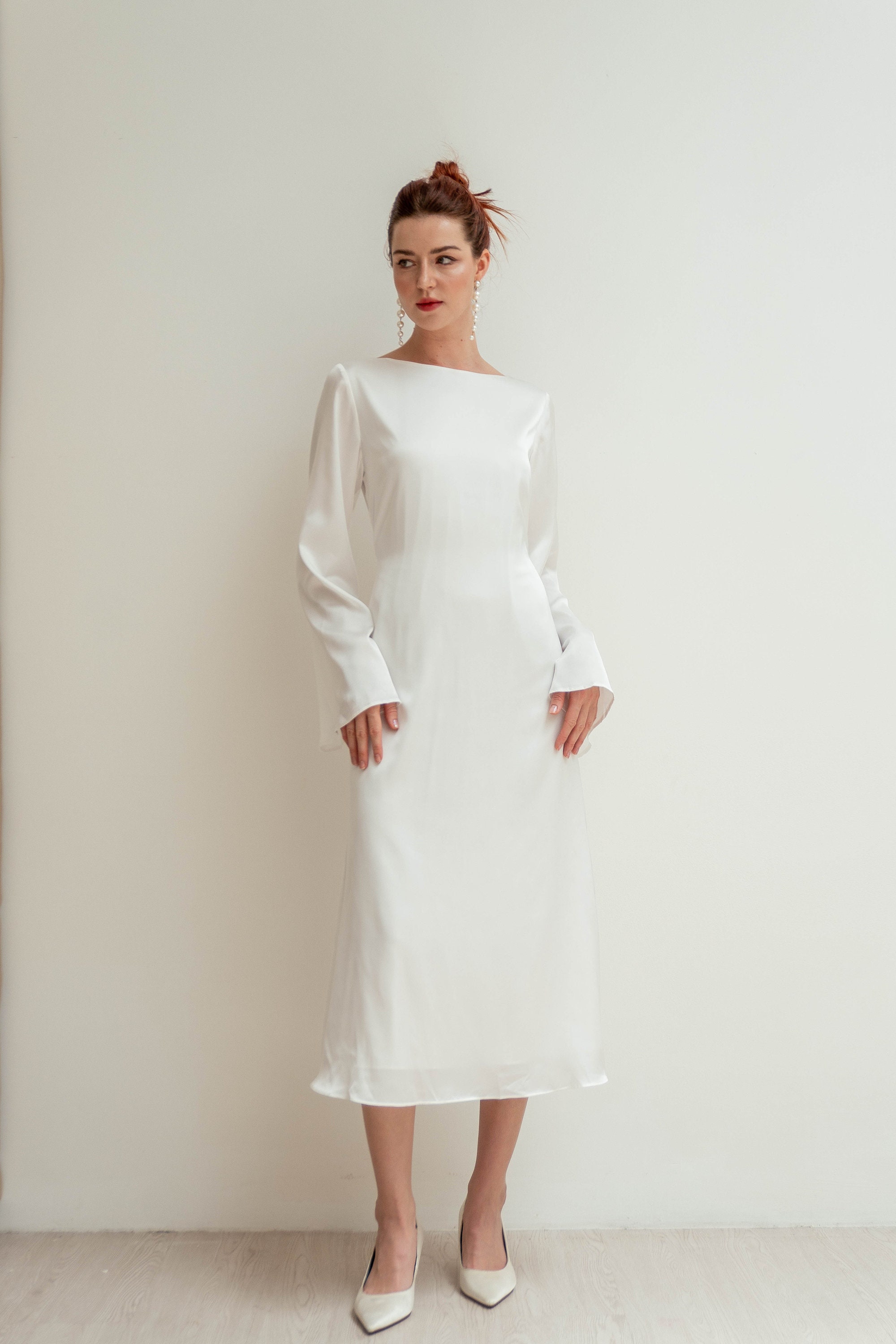 anna october carla midi dress Chloé dress L / Ivory