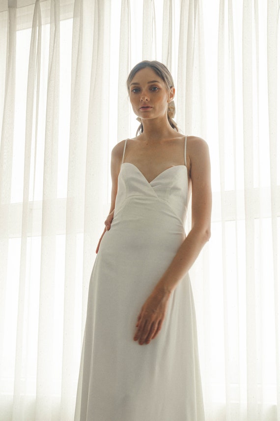 bridal slip dress