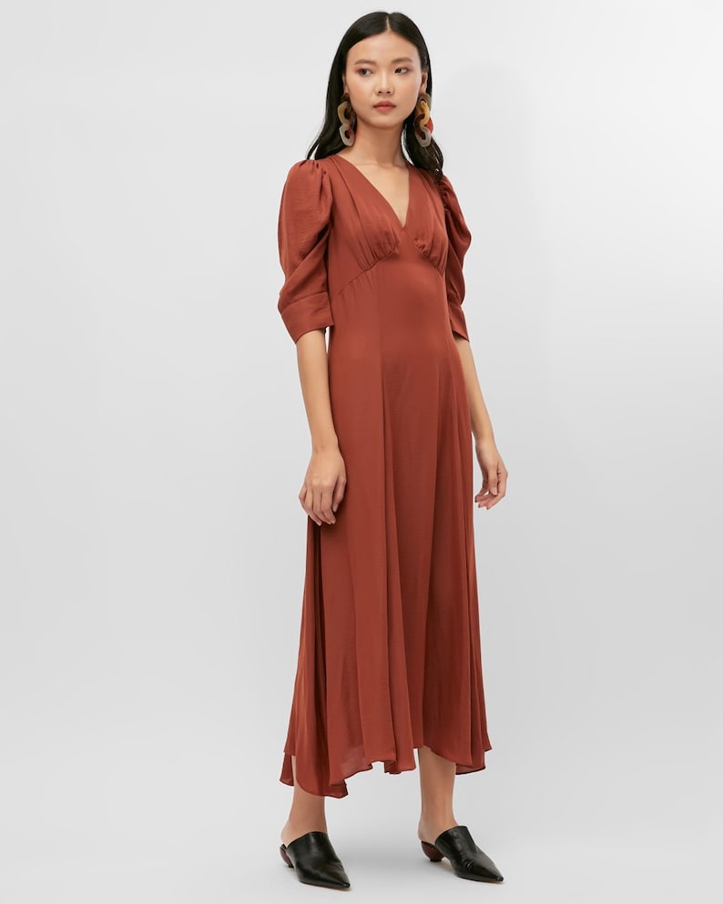 Claire Dress Bridesmaid Dress Long Silk Dress Simple | Etsy