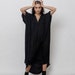 Cercei Kaftan Dress/Black Silk Kaftan Dress/ Loose fit Black dress