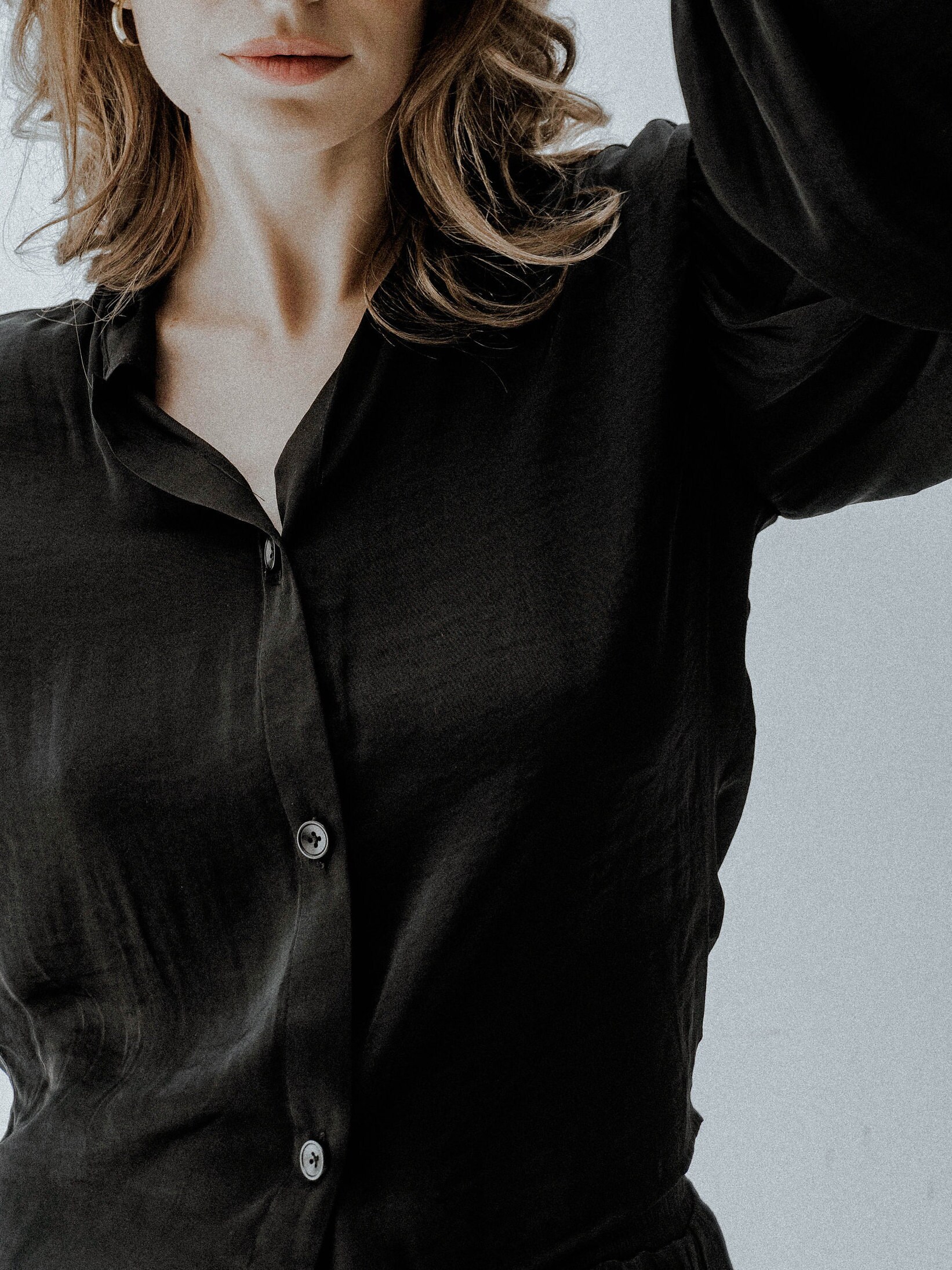 Cora Puff Sleeves Blouse/ Long Sleeves Blouse/ Crop-top