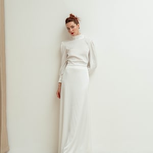 Leia Bridal Skirt - Floor length White Skirt