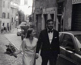 Sophia Midi Silk Satin Wrap Dress - Bridesmaid Dress - Simple Silk Dress - Minimalist Dress