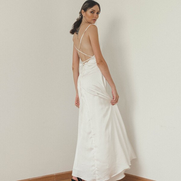 Lace Halter Wedding Dress Etsy