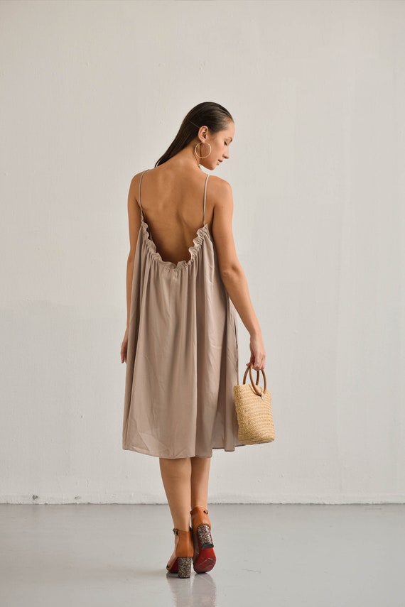 backless slip dress