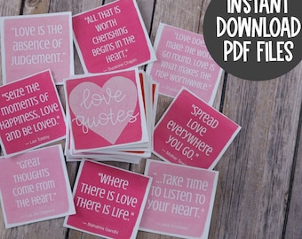 Love Quotes Collection: Inspiring Messages for Valentine's Day (Instant Download)