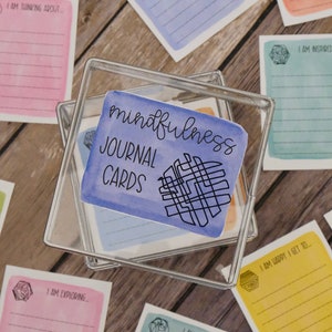 Mindfulness Journal Karten | Mindfulness Journal Kit | Inspirierende Schreibaufforderungen | Achtsamkeitskarten | Pflegeset | Achtsamkeit Geschenk