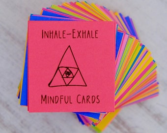 Inhale Exhale Mindfulness Cards - Inspirational Cards for Setting Good Intentions and Developing a Positive Mindset