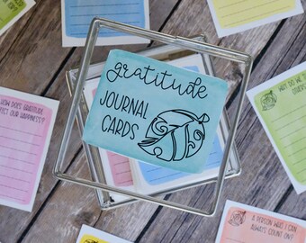 Gratitude Journal Cards: Inspirational Writing Prompts (Digital Download)