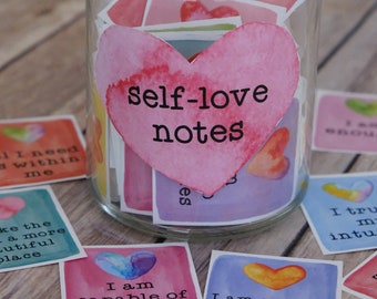 Self Care Kit - Affirmation Cards - Self Love Cards - Positive Mantras for Reflection, Meditation and Vision Boards - Care Package for her