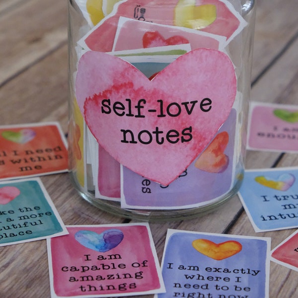 Self Care Kit - Affirmation Cards - Self Love Cards - Positive Mantras for Reflection, Meditation and Vision Boards - Care Package for her