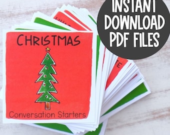Christmas Conversation Starter Cards: Family Holiday Game (Digital Download)