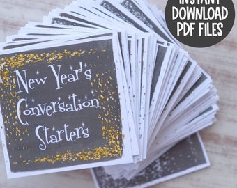 Neujahrs-Gesprächs-Starterkarten: Reflexion & Ziele setzen (Digitaler Download)
