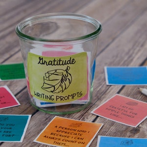 Dankbaarheid Journal Prompts - Conversation Starters - Family Dinner Conversation Cards - Inspirerende kaarten - KLEURENVERSIE
