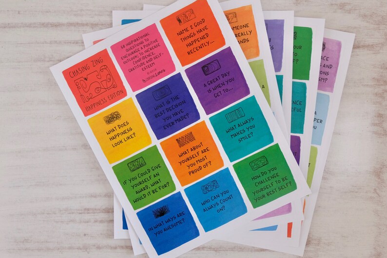 Happiness Theme Inspirational Question Cards and Conversation Starters image 9