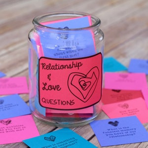 Date Night Jar Date night Idea Relationship Question Cards and Conversation Starters: Talk about Love, Goals and Relationship image 4