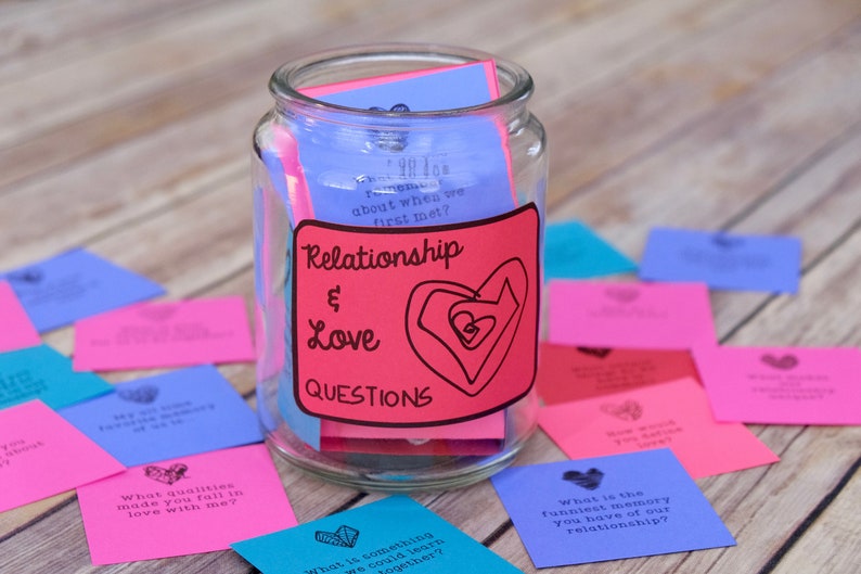 Date Night Jar Date night Idea Relationship Question Cards and Conversation Starters: Talk about Love, Goals and Relationship image 4