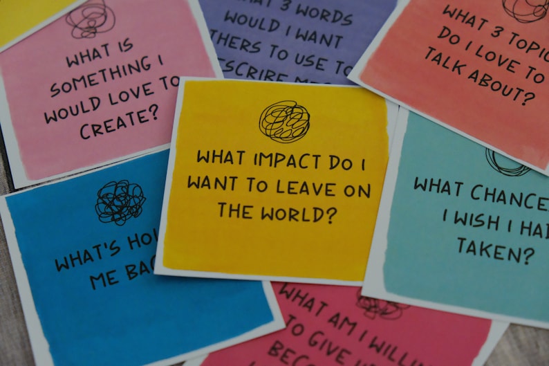 Motivational Cards Writing Prompts Inspirational Cards Conversation Starters Life Purpose Self Discovery Reflection Cards