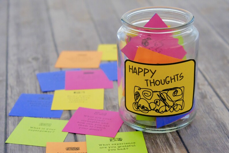 Happiness Reflection Cards Conversation Starters Inspirational Cards Journal Cards Writing Prompts image 2