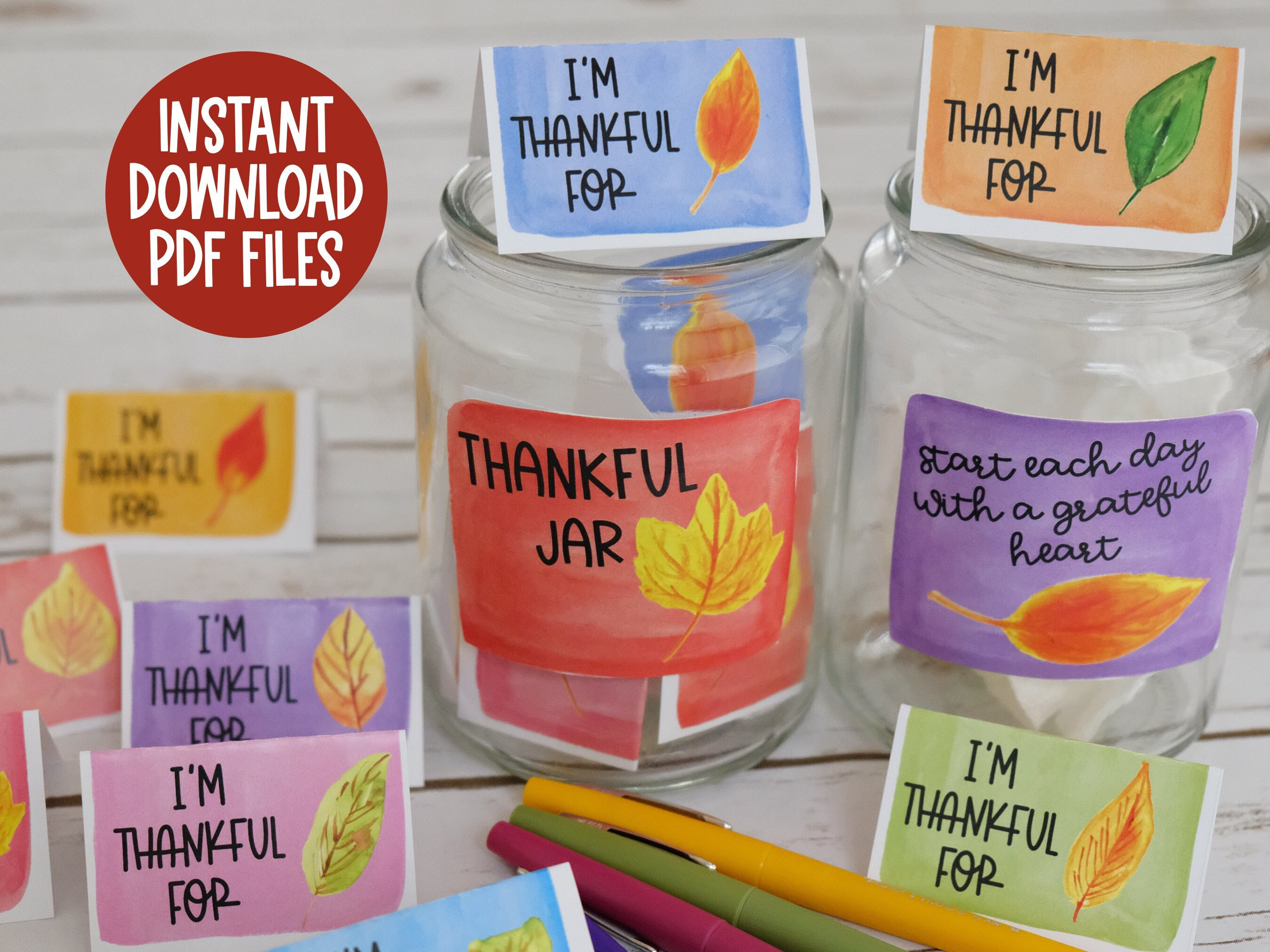 40 Thanksgiving Crafts: Fun and Festive Projects for Kids 15 Gratitude Jar Printable Craft: Fall Leaves Thanksgiving Activity…
