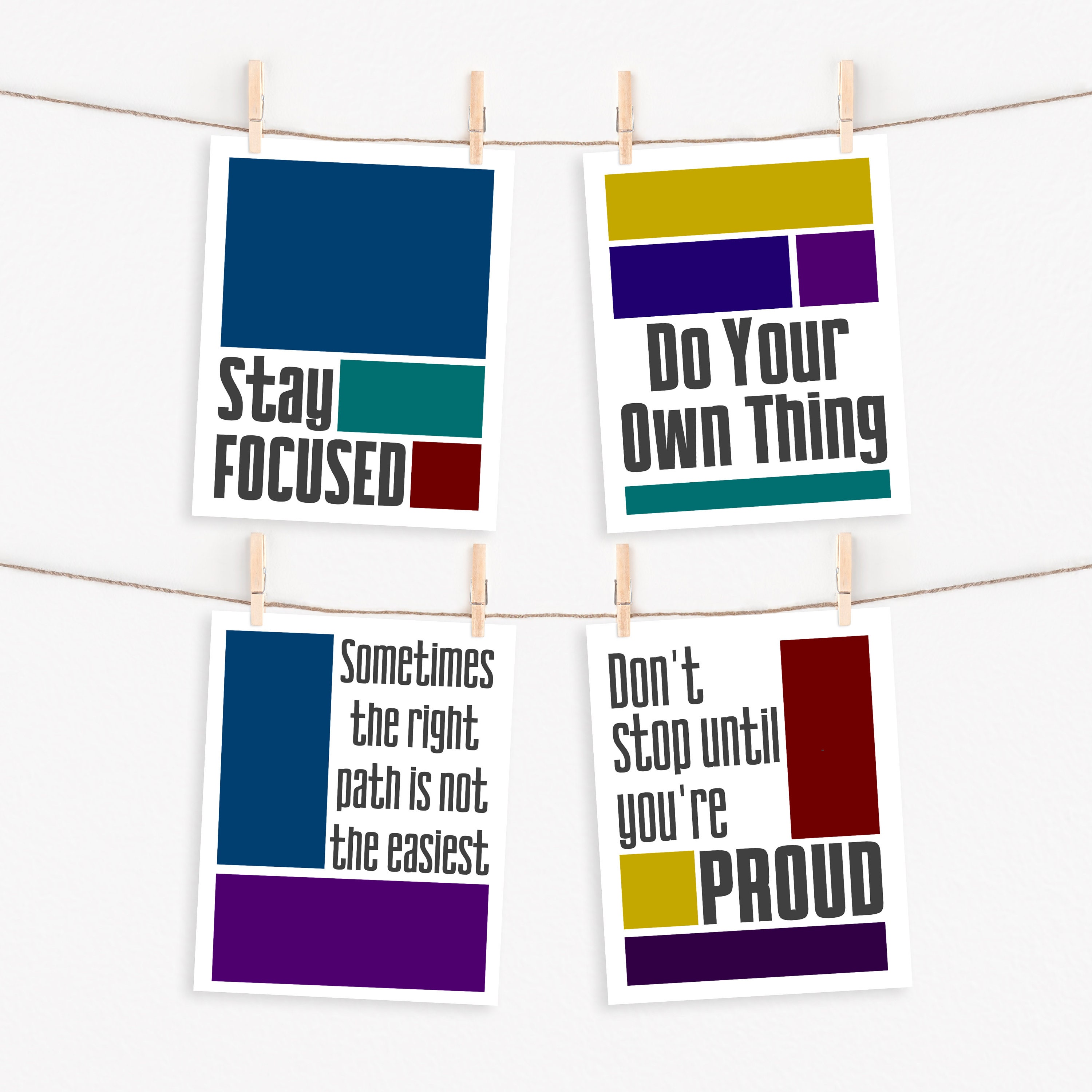 Dorm Room Inspirational Posters Set 7 Printable Wall Art Etsy