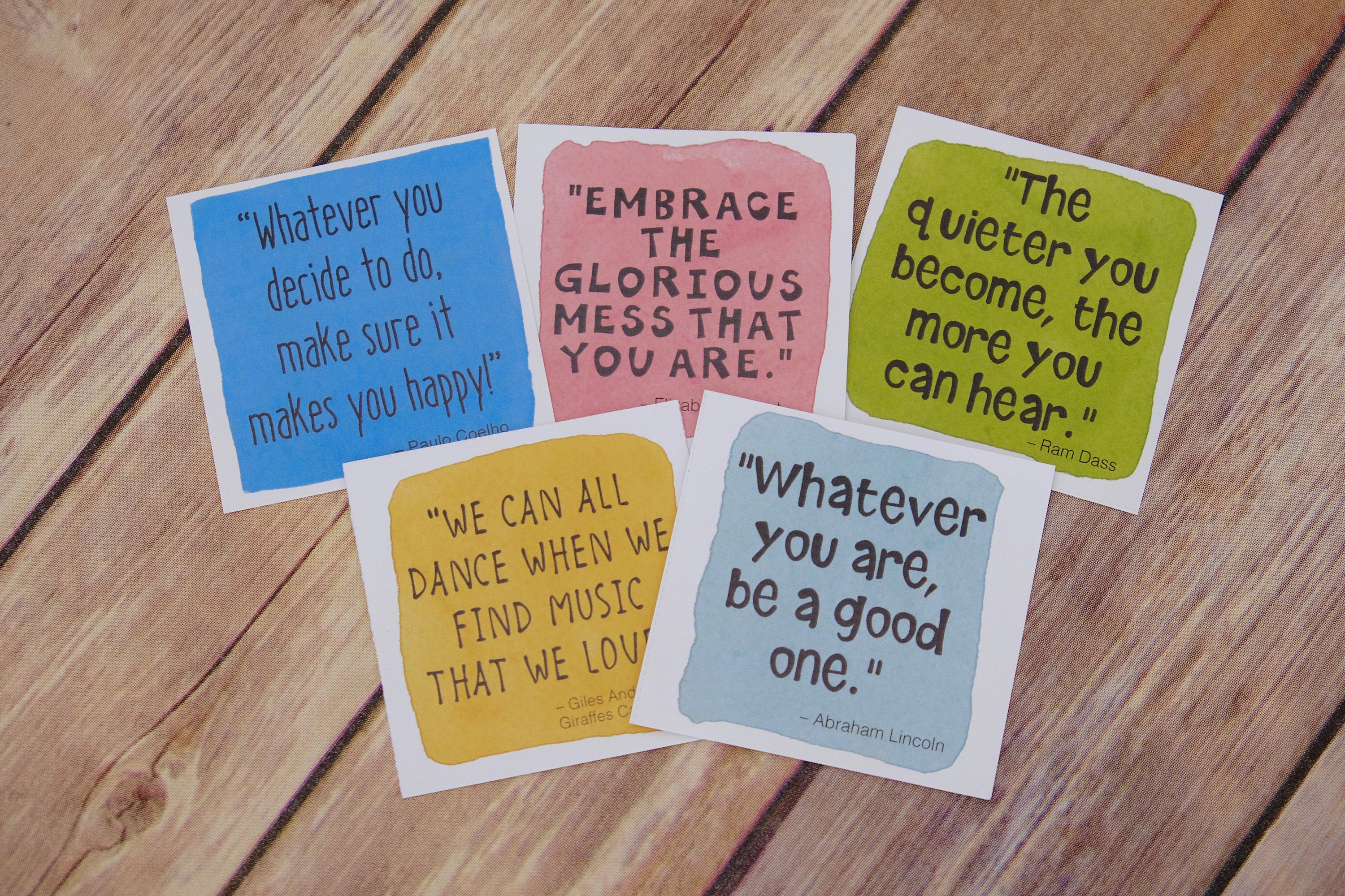 Inspirational Quote Cards Set 1 Positive Messages Happy - Etsy