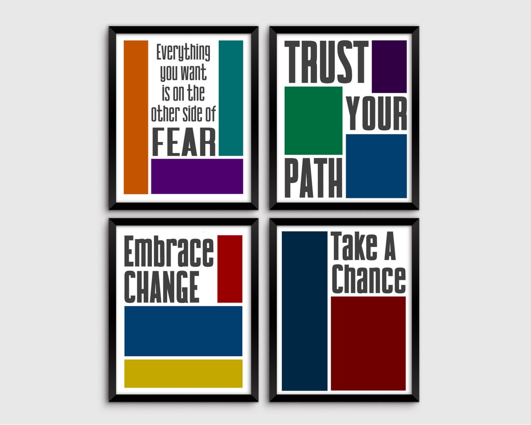 Inspirational Posters Set 5-printable Wall Art for Playroom, Bedroom ...
