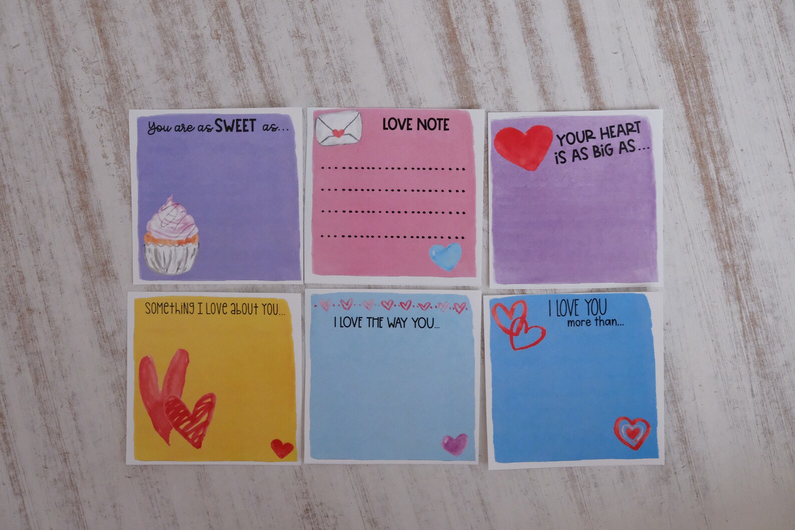 Love Notes Message Cards and Writein Love Note Cards Etsy