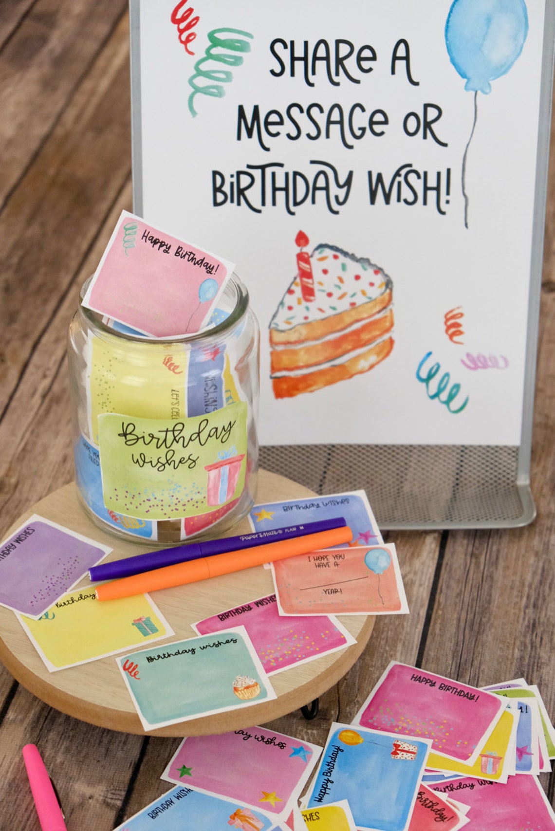 Birthday Wishes Jar Birthday Memory Jar Birthday Party Etsy