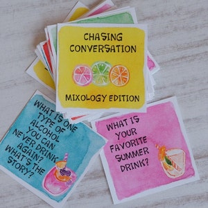 Drinkspel Conversatiestarters - Feestspellen - Happy Hour-activiteiten - Drinkspellen