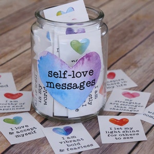 Kit de cuidado personal - Tarjetas de afirmación - Tarjetas de amor propio - Mantras positivos para tableros de reflexión, meditación y visión - Paquete de cuidados para ella