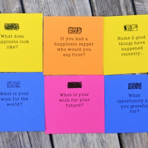 Happiness Reflection Cards Conversation Starters Inspirational Cards Journal Cards Writing Prompts image 3