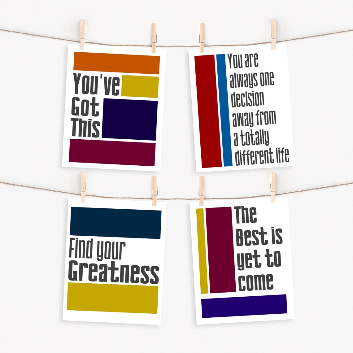 Dorm Room Inspirational Posters Set 4 Printable Wall Art Etsy