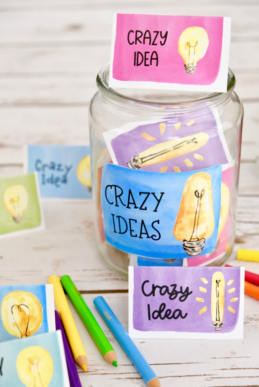 Idea Jar Printable Craft Kit: Brainstorming & Self-care (PDF Download ...