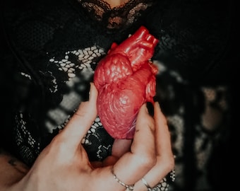 Anatomical Heart Candle, Unique Gothic Decor, Unscented