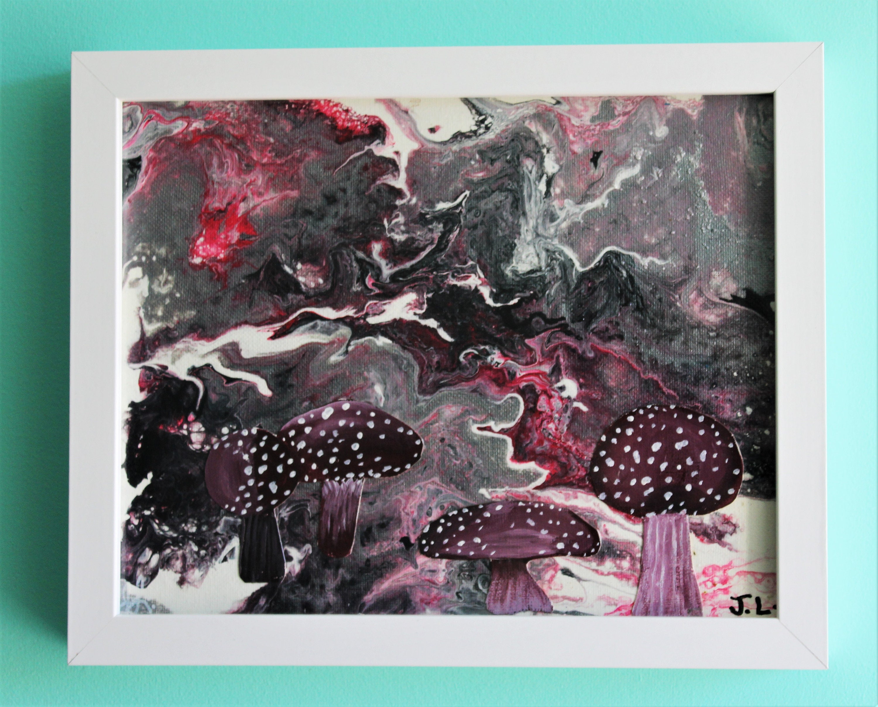 11x14in Paint Pour Shrooms 11x14in Paint Pour Shrooms