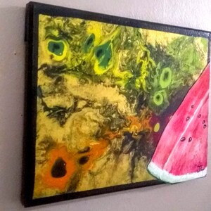 8x10 canvas painting. Watermelon , Acrylic Painting