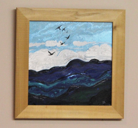 jitsu / Acrylic on canvas frame Jiu-Jitsu Blue -BJJ- Original